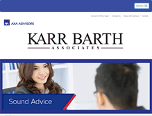 Tablet Screenshot of karr-barthassociates.com